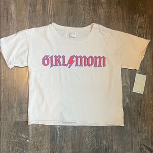 Girl Mom Cropped Graphic Tee Size Small